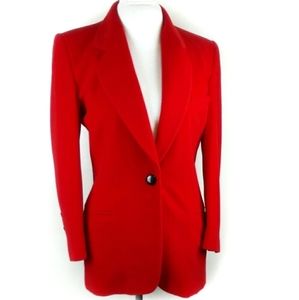 Escada Orange Wool Coat US Size 6 Small German 36